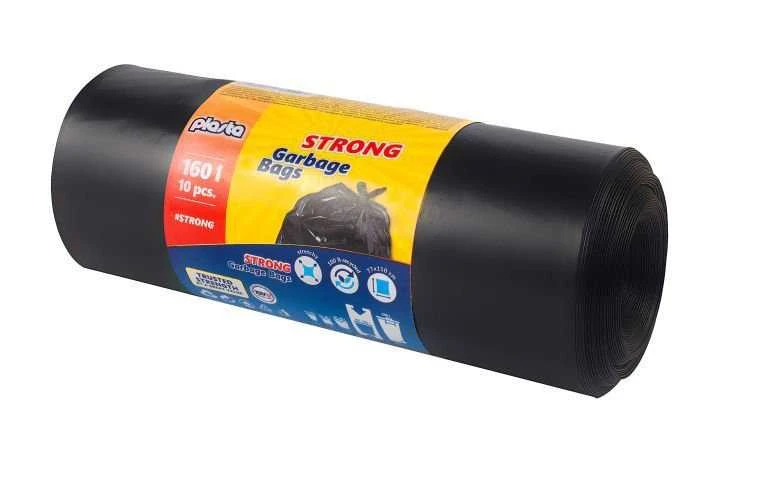 Šiukšlių maišai Plasta, 160l/10vnt., 50mikr.