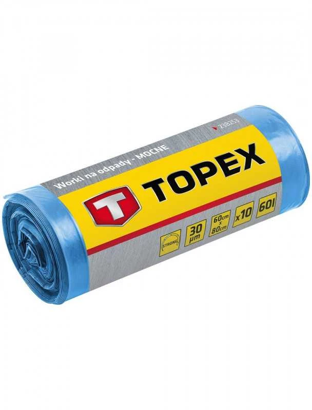 Šiukšlių maišai TOPEX 240L (120x150cm) mėlyni, 10 vnt.