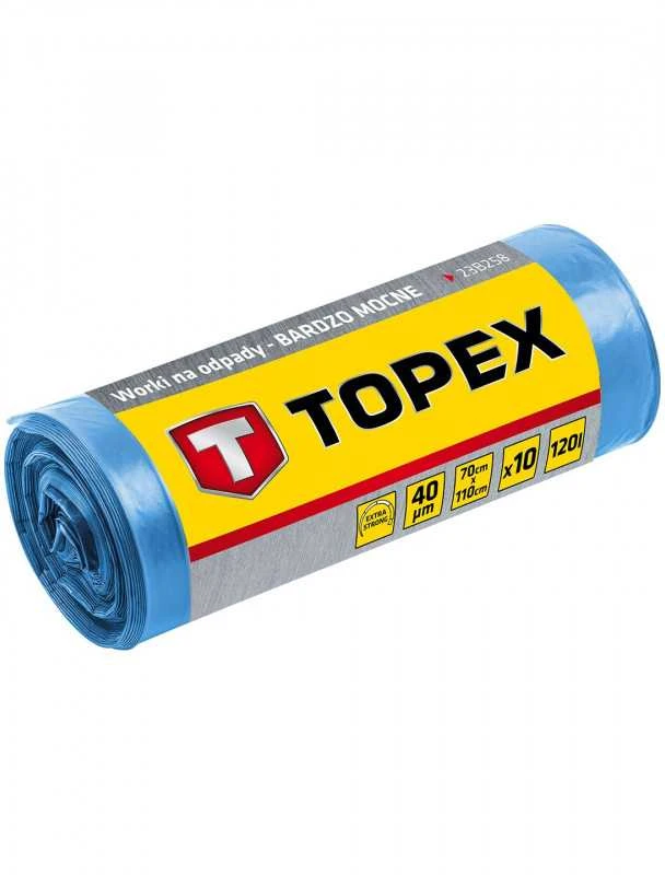 Šiukšlių maišai TOPEX Heavy Duty 120 L Mėlyni (10 vnt.)