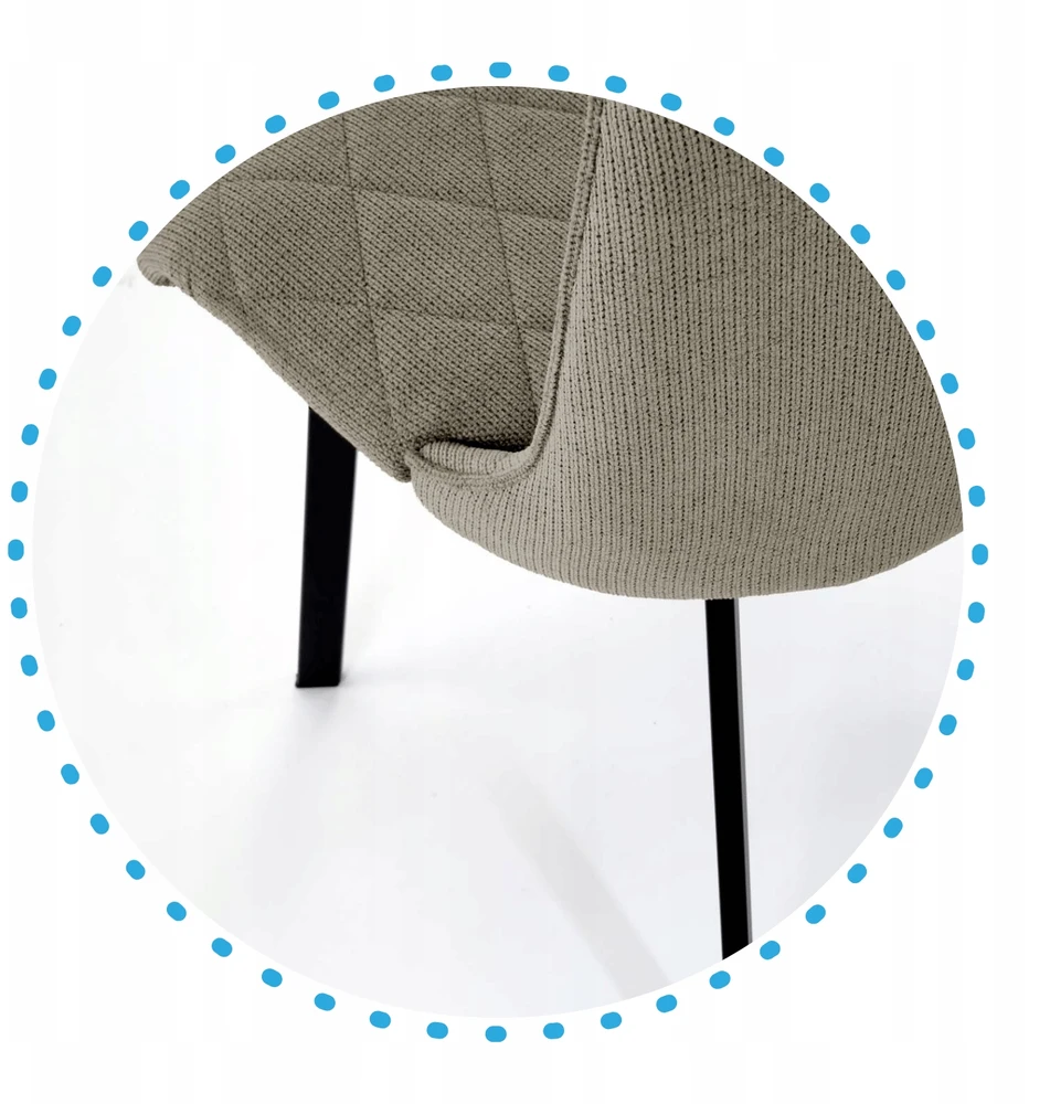 Šiuolaikinė minkšta kėdė svetainei Valgomojo Loft Olive K561 Halmar