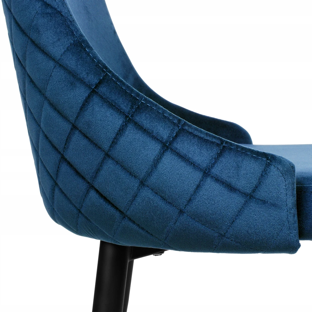 Ehokery Šiuolaikinė skandinaviška veliūrinė kėdė Velvet Velior Juodas Legs Loft
