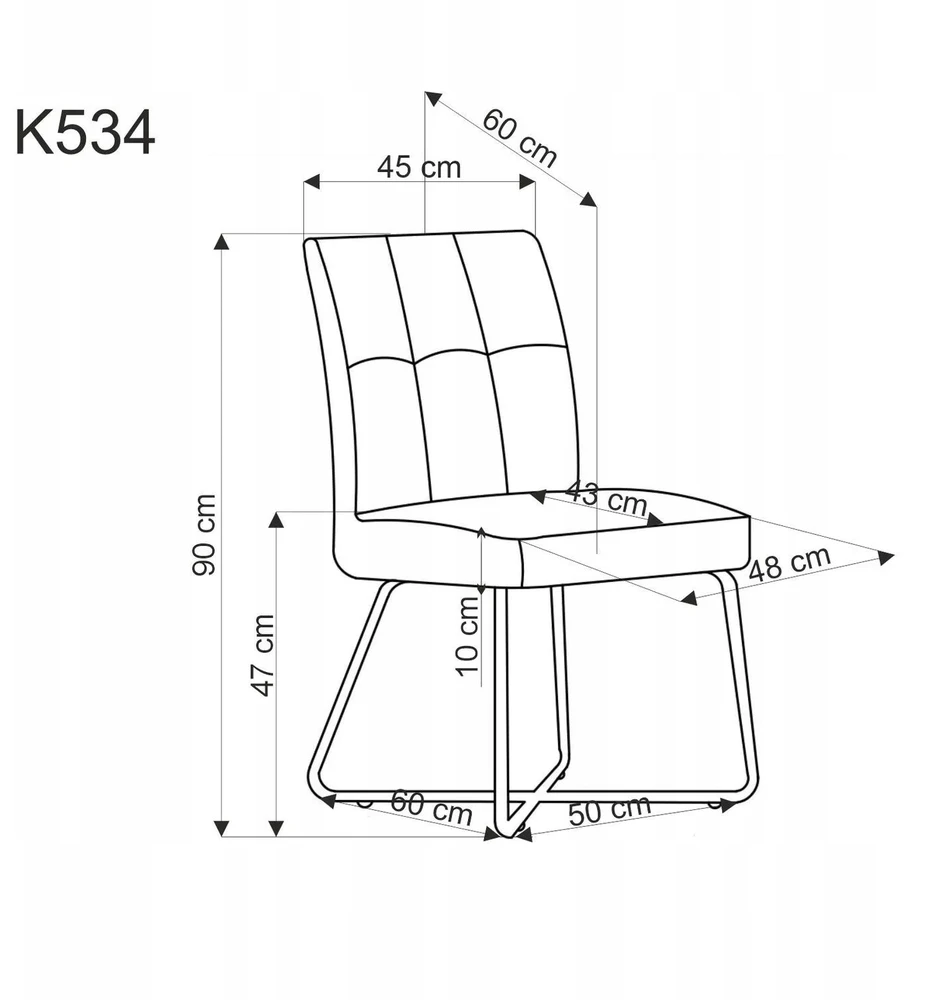 Šiuolaikinės minkštos kėdės K534 pilkos juodos metalinės kojos Halmar