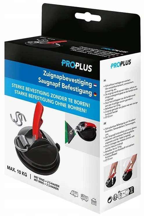 ProPlus Laikantis siurbtukas su žiedu ir 2 S formos kabliukais