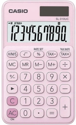 Skaičiuotuvas - Casio SL-310UC, 10 Skaitmenų Ekranas, Rožinis