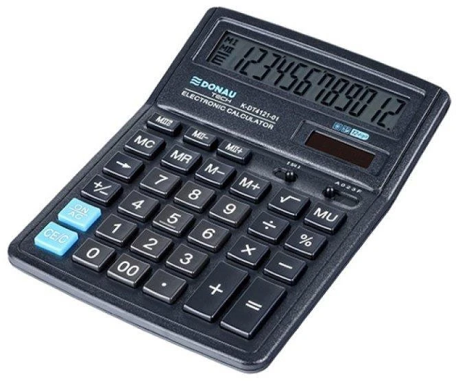 Juodas stalinio tipo skaičiuotuvas Donau K-DT4121-01