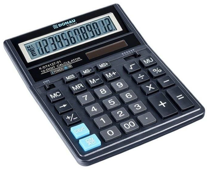 Donau Tech Calculator K-DT4129 12 skaitmenų 210x154x37mm metallowy sidabrinė