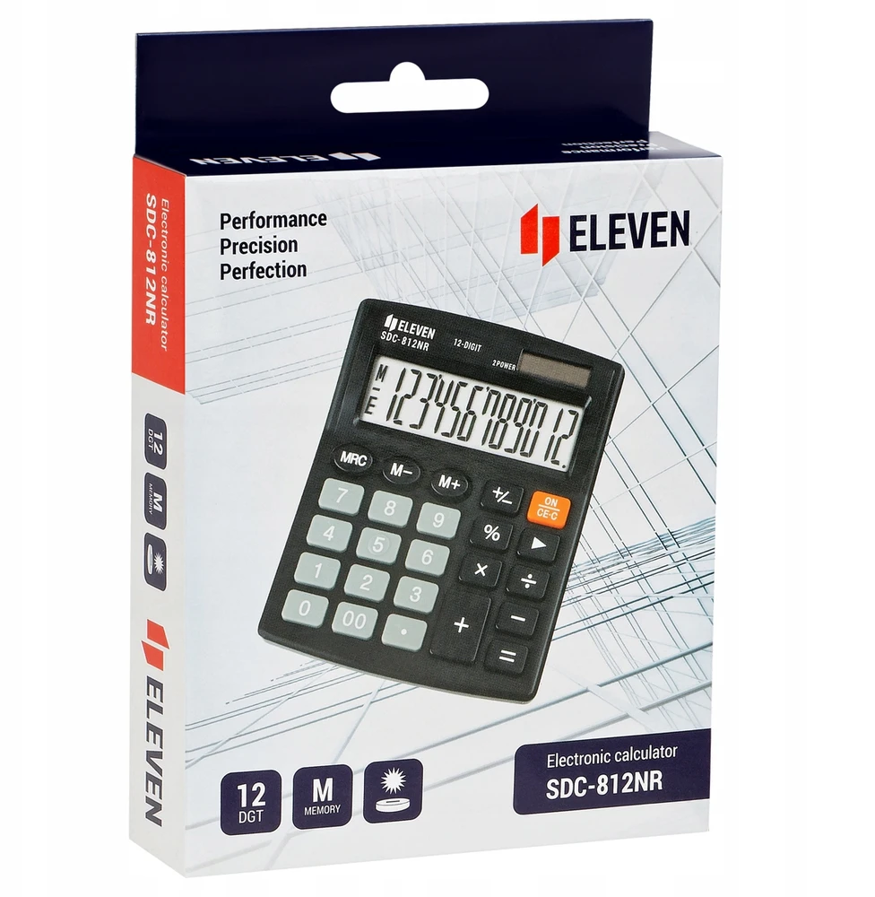 Skaičiuotuvas ELEVEN SDC-812, 12 skaičių ekranas