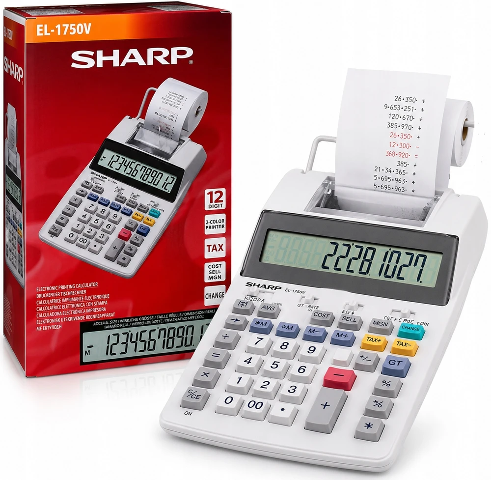 Sharp EL-1750V skaičiuotuvas