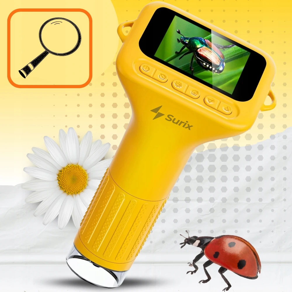 SKAITMENINIS MIKROSKOPAS VAIKAMS 1000x - SUPER EDUKACINIS LED VAIKŲ RINKINYS