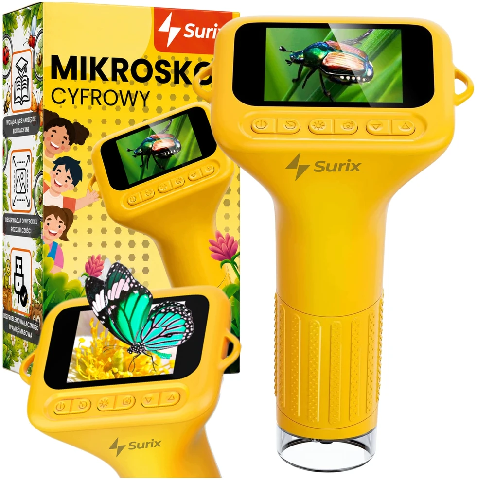 SKAITMENINIS MIKROSKOPAS VAIKAMS 1000x - SUPER EDUKACINIS LED VAIKŲ RINKINYS