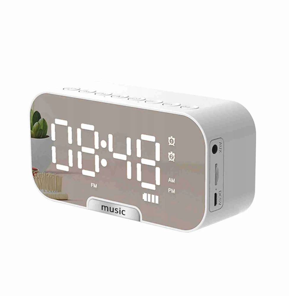 Skaitmeninis veidrodinis žadintuvas su Bluetooth garsiakalbiu ir FM radiju