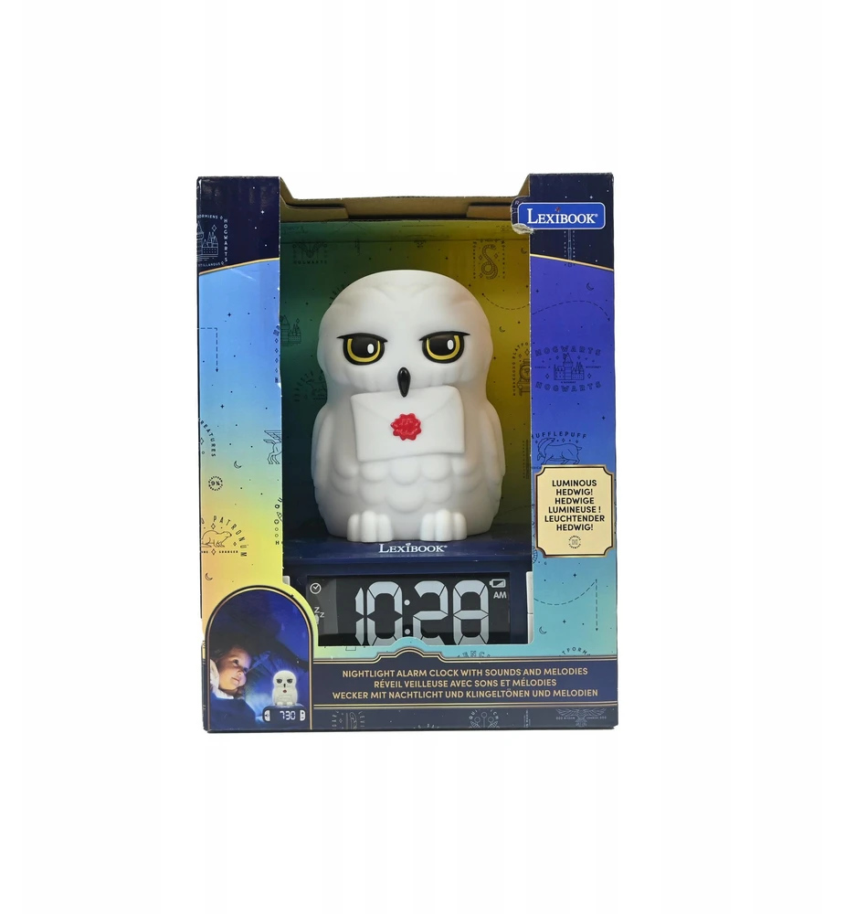 Skaitmeninis žadintuvas naktinė lempa LEXIBOOK - Hedviga - 3D šviesus ir garsus - Vaikams