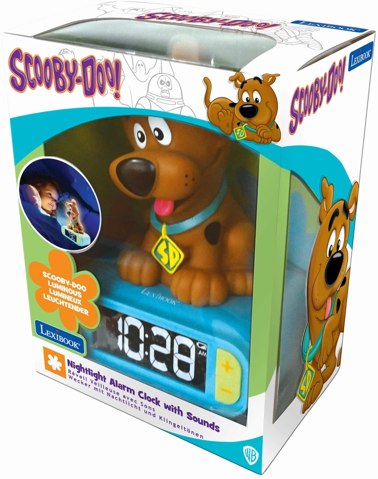 Skaitmeninis žadintuvas su Scooby Doo 3D naktiniu apšvietimu Lexibook