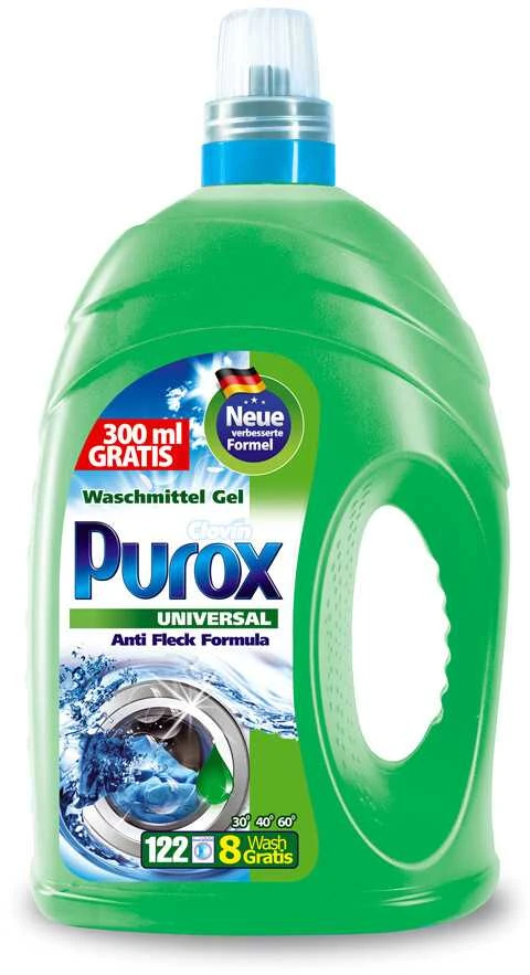 Skalbimo gelis PUROX universalus, 143 skalbimai, 4,3 l
