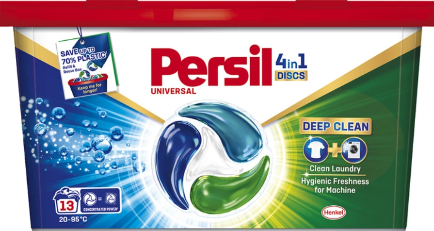 KAPSULĖS SKALBIMO PERSIL DISCS SPALVOTOS 13 VNT.