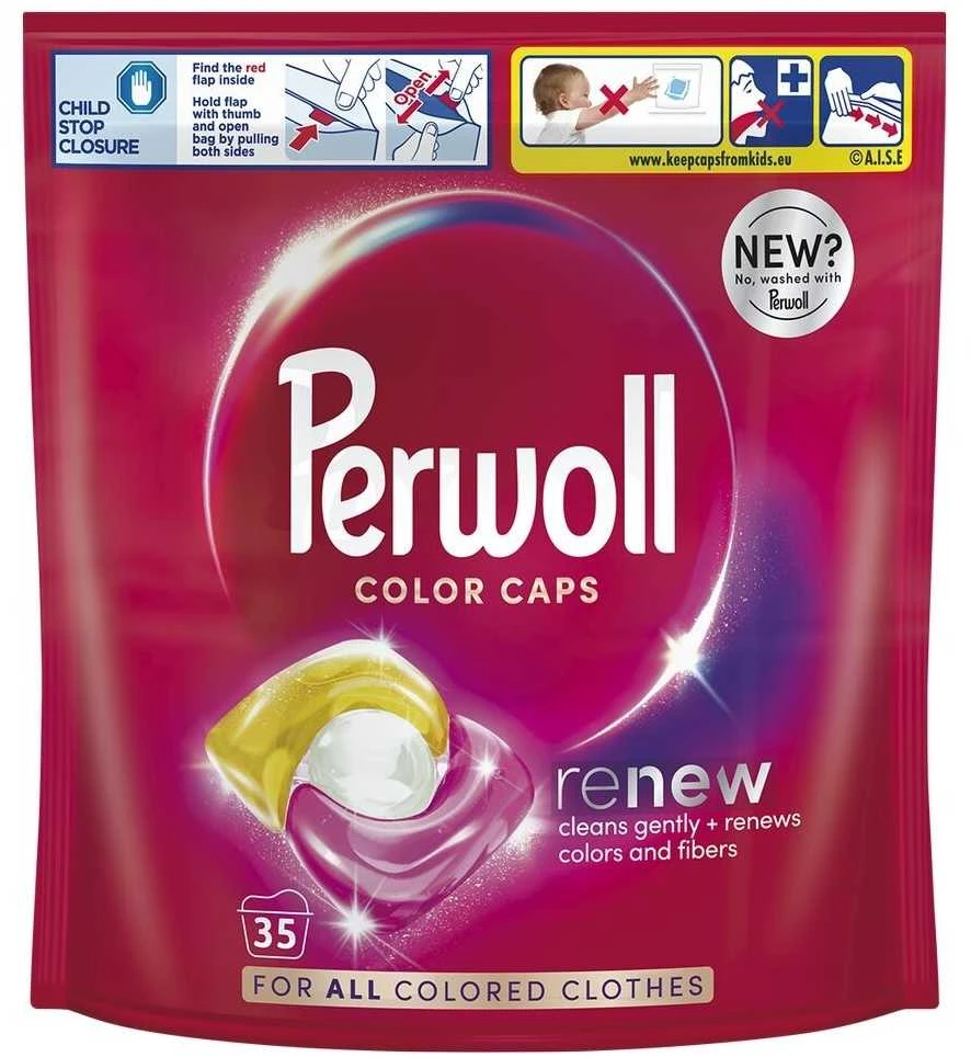 Skalbimo kapsulės Perwoll 35 vnt. Color