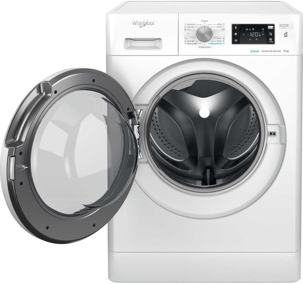 WHIRLPOOL Skalbimo mašina FFB 8258 WV EE, 8kg, 1200 rpm, Energy class B, Gylis 63 cm, Steam refresh