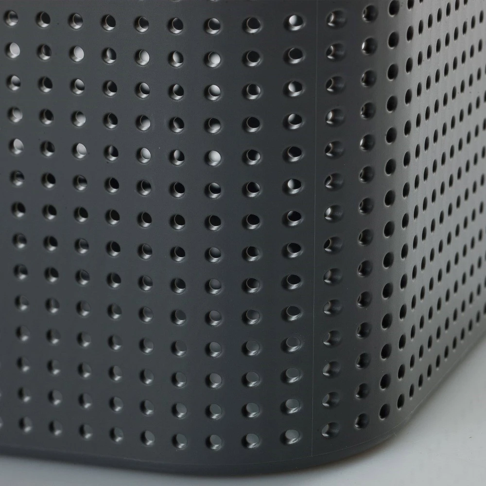 Skalbinių dėžė CURVER Infinity RECYCLED, tamsiai pilkos spalvos, h60 x 44 x 35 cm, 60 L