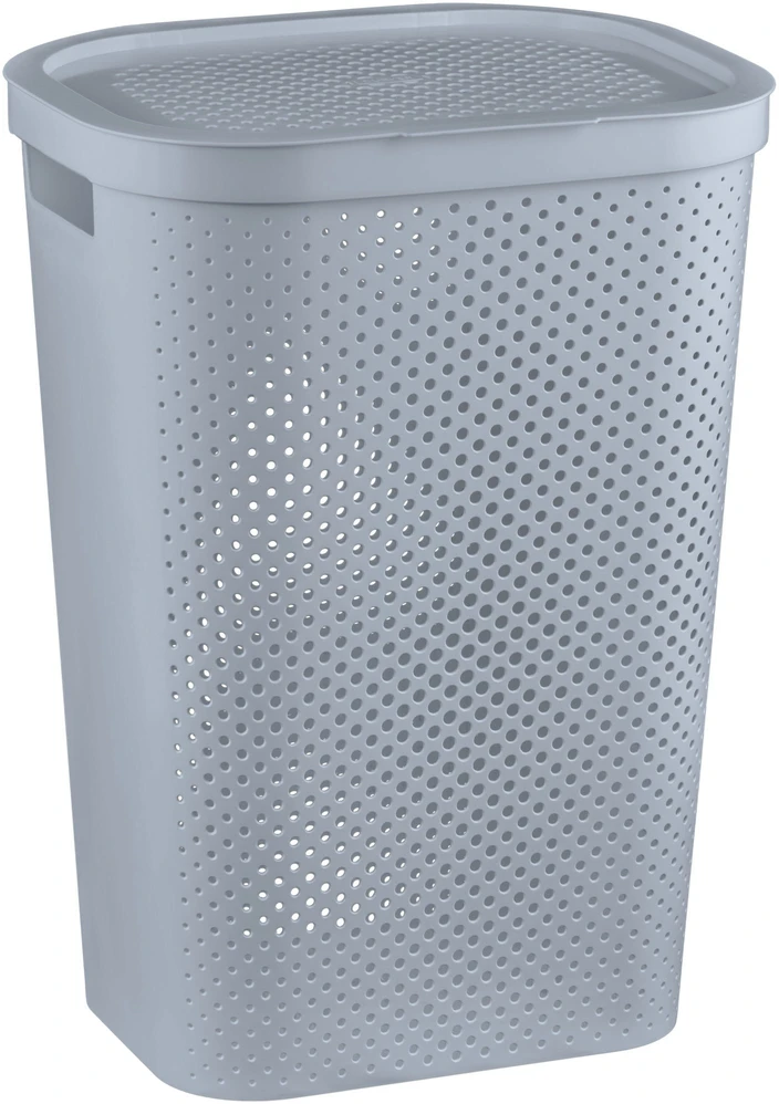 Skalbinių dėžė CURVER Infinity RECYCLED, tamsiai pilkos spalvos, h60 x 44 x 35 cm, 60 L