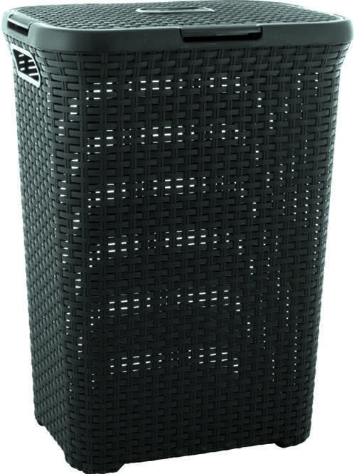Curver skalbinių dėžė Style, 60 l, tamsiai pilka