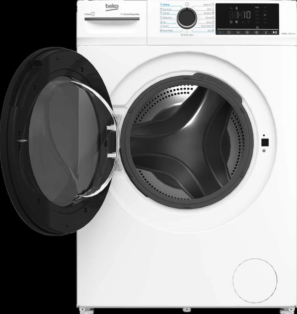 BEKO | Skalbimo mašina su džiovykle | BMM5DFO5741W | Energijos vartojimo efektyvumo klasė A/D | Priekinis pakrovimas | Skalbimo talpa 7kg | 1400 aps./min. | Plotis 52 cm | Plotis 60 cm | LED | Džiovinimo sistema | Džiovinimo talpa 5kg | Garų funkcija | Baltas