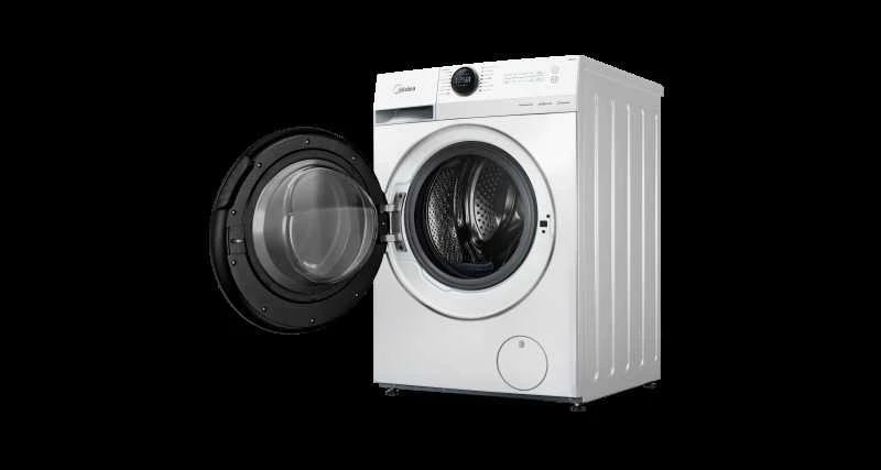 Midea | Skalbimo mašina with dryer | MF200D80WB/1/W-HR | Energy efficiency class A/D | Front loading | Skalbimo talpa 8kg | 1400 RPM | Gylis 48 cm | Plotis 60 cm | Ekranas | LED | Drying system | Drying capacity 6kg | Steam function | Baltas