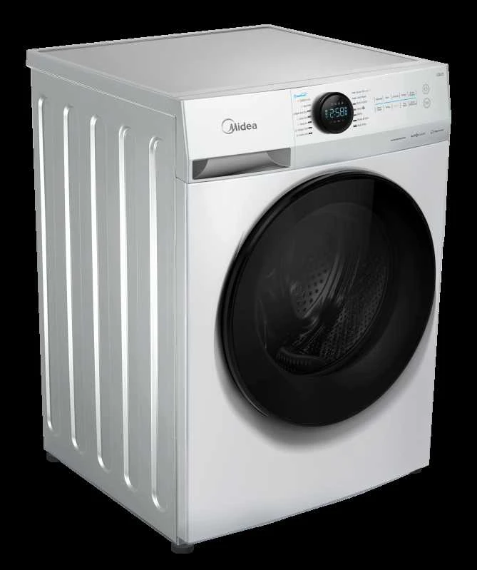 Midea | Skalbimo mašina with dryer | MF200D80WB/1/W-HR | Energy efficiency class A/D | Front loading | Skalbimo talpa 8kg | 1400 RPM | Gylis 48 cm | Plotis 60 cm | Ekranas | LED | Drying system | Drying capacity 6kg | Steam function | Baltas
