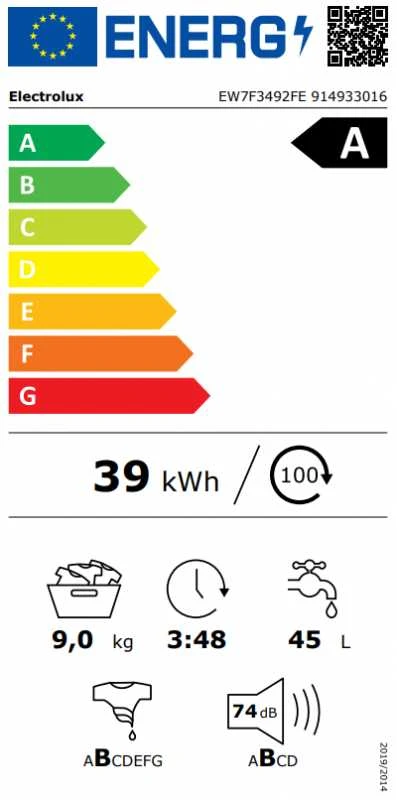 Skalbimo mašina Electrolux EW7F3492FE