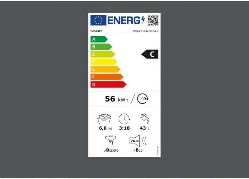 Skalbimo mašina Indesit BWSA 61294 W EU N
