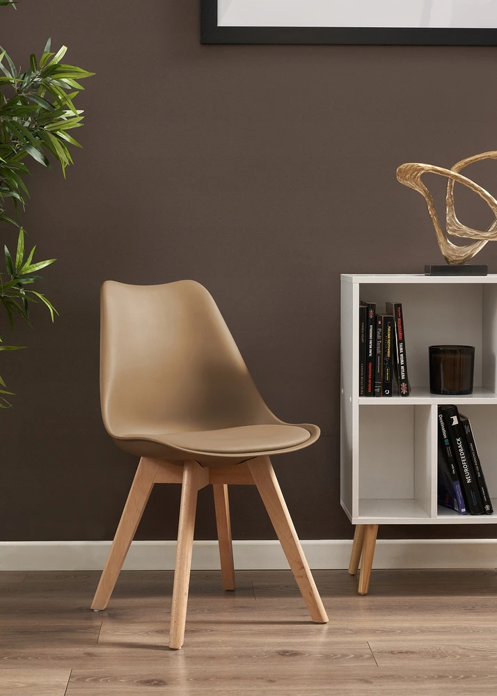 SKANDINAVIŠKĖ KĖDĖ VIRTUVEI, Svetainei, VALGOMUI, OSLO smėlio spalvos pagalvė, JUMIhome