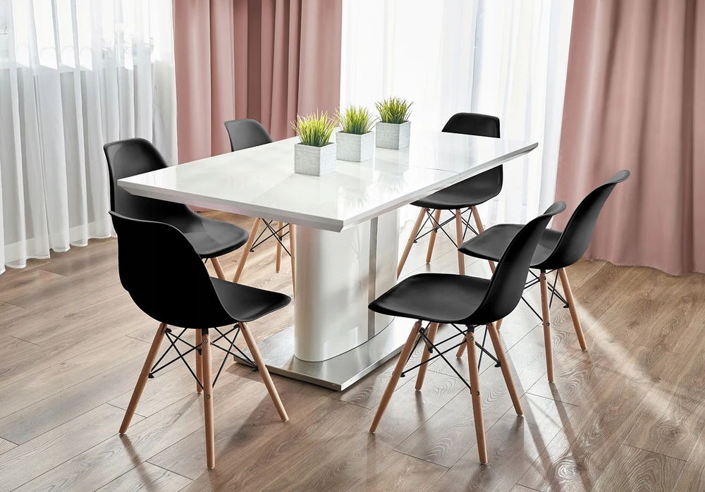 SKANDINAVIŠKĖ KĖDĖ VIRTUVEI, Svetainei, valgomajam, EVA staliukas, juoda, JUMIhome