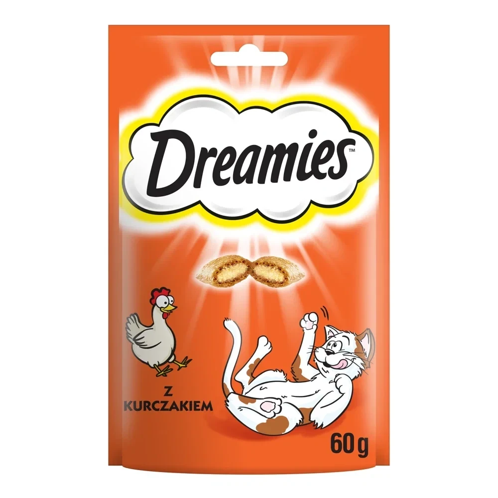 Skanėstai katėms Dreamies, su vištiena, 60 gr