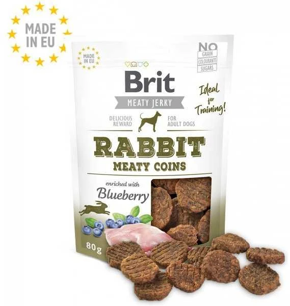 Brit Jerky Rabbit Meaty Coins skanėstas 80g