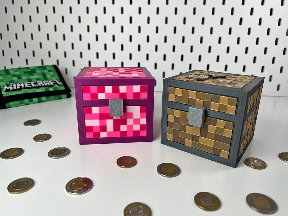 Skarbonka vaikams Pixele 3D Skarbonka Roku Prezent dla dziecka Kajawis