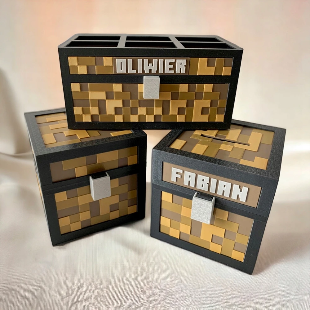 Skarbonka vaikams Pixele 3D Skarbonka Roku Prezent dla dziecka Kajawis