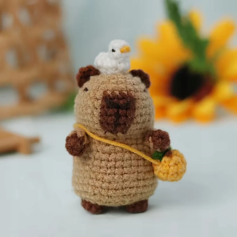 Skibi Store CAPYBARA NĖRIMO RINKINYS SU KURIŠINĖMIS VĖŽLIU NĖRIMO RANKAIS