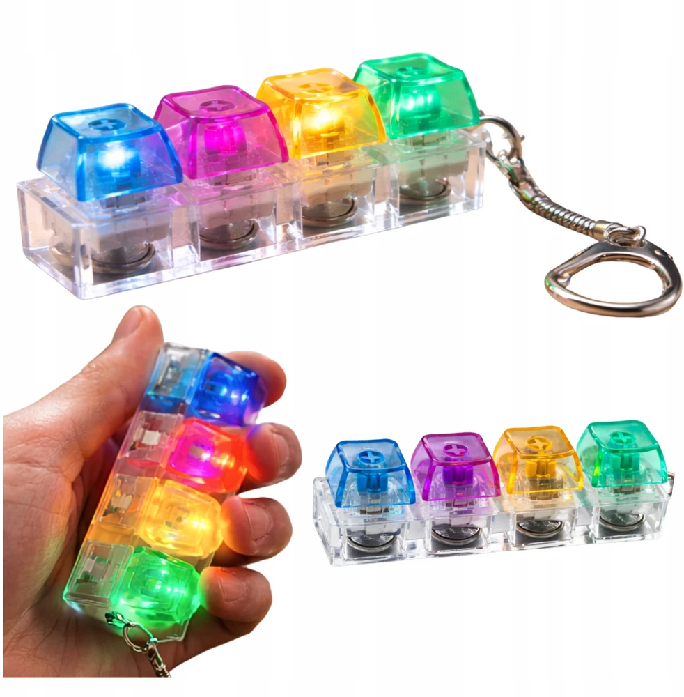 Skibi Store CLICKER MECHANINĖ KLAVIATŪRA LED ANTISTRESAS CLIKER FIDGET SWITCH RAKT.