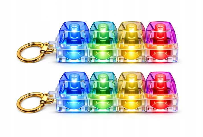 Skibi Store CLICKER MECHANINĖ KLAVIATŪRA LED ANTISTRESAS CLIKER FIDGET SWITCH RAKT.