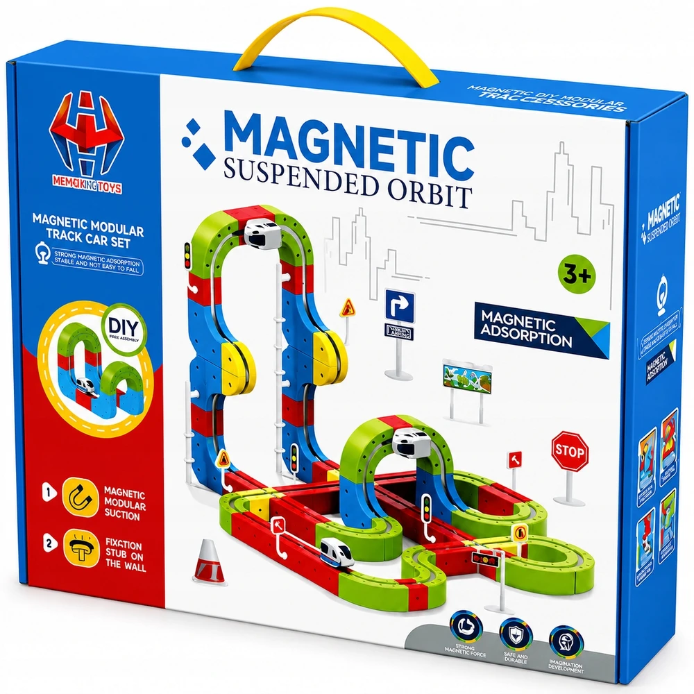 Skibi Store Klocki Magnetyczne Kolejka Elektryczna Tor Antygrawitacyjny Pociąg 149el.