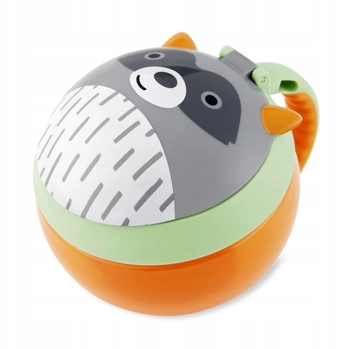 Skip Hop Zoo MUG Unrash užkandžiams vaikams Raccoon 222ml BPAFree