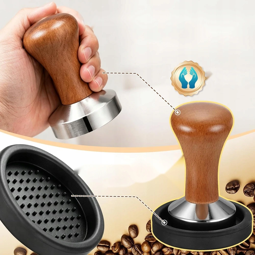 SKIRTA KAVAI 51 MM NERŪDIJANČIO PLIENO BARISTA stūmoklinis plokščias PROFESIONALUS MEDIENAS