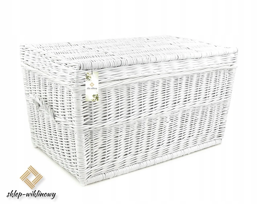 Sklep Wiklinowy Baltas pintas baldinis dėklas 70cm skalbiniams, žaislams, drabužiams