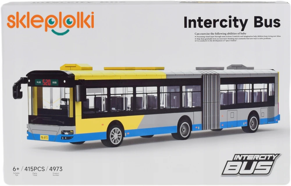 Skleplolki KONSTRUKCINIAI BLAKAI Šarnyrinio autobuso sunkvežimio modelis vaikams 415 vnt