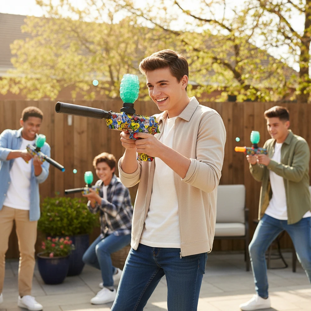 Skleplolki VANDENS GEL BB GUN AUTOMATINIS ŠAUTUVAS XXL RINKINYS 1000 KAMULIŲ