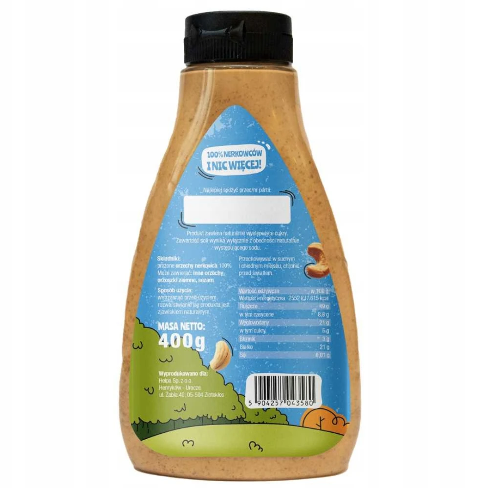 Skrudintų anakardžių pasta HELPA 400g, subtilaus skonio, natūrali
