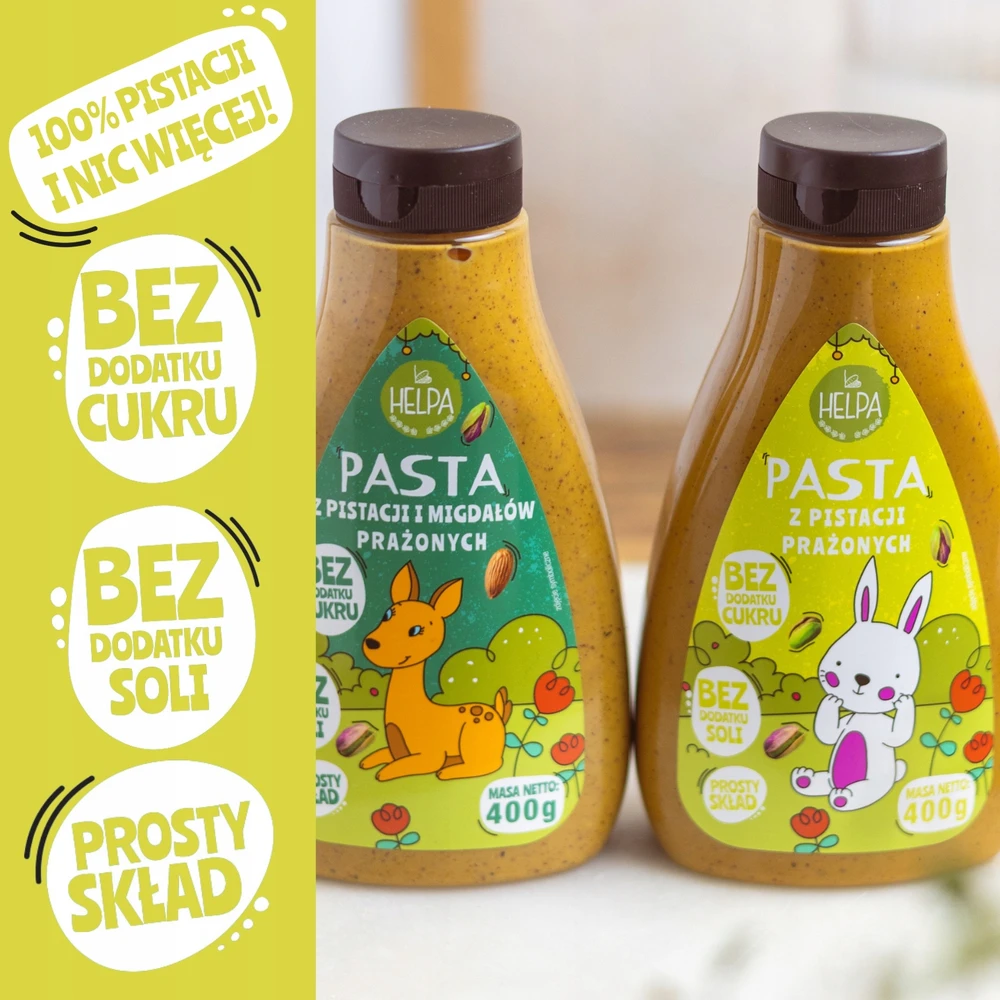 Skrudintų pistacijų pasta 400g HELPA 100% riešutai