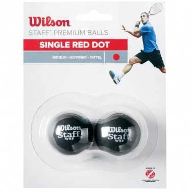 Skvošo kamuoliukai Staff Wilson vidut.greiti/2vnt. juodi