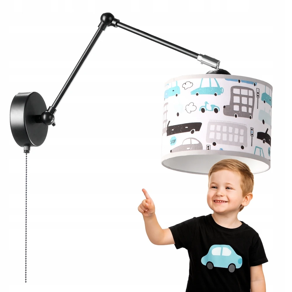 Skylighting LAMPA KINKIET ŚCIENNY REGULOWANY ABAŻUR AUTKA SAMOCHODY Z WŁĄCZNIKIEM LED