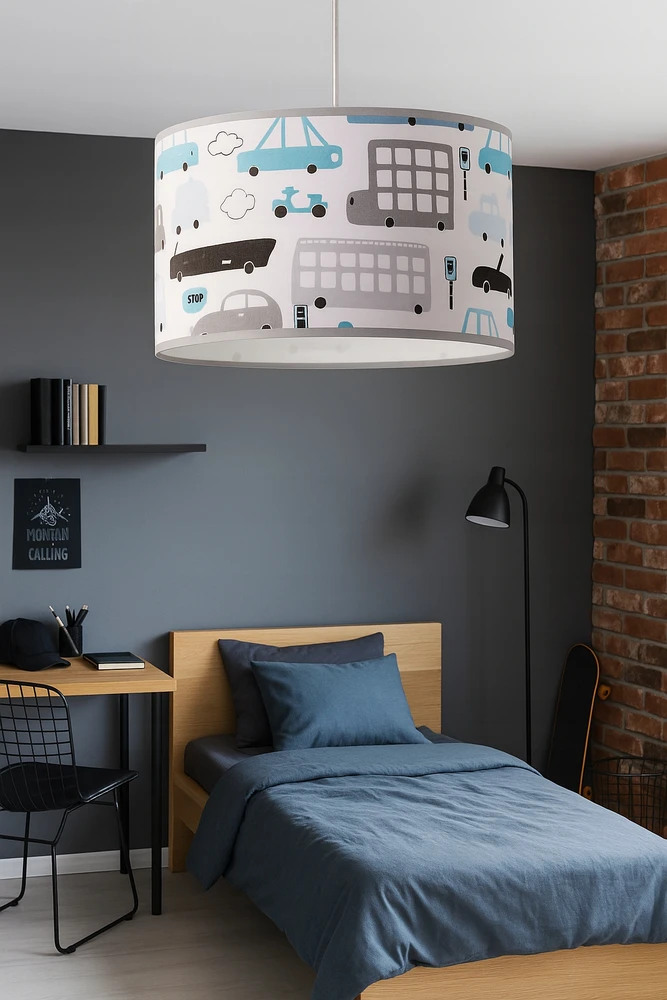 Skylighting LAMPA WISZĄCA ŻYRANDOL SUFITOWA AUTKA NIEBIESKIE LED LAMPY ŻYRANDOLE ABAŻUR