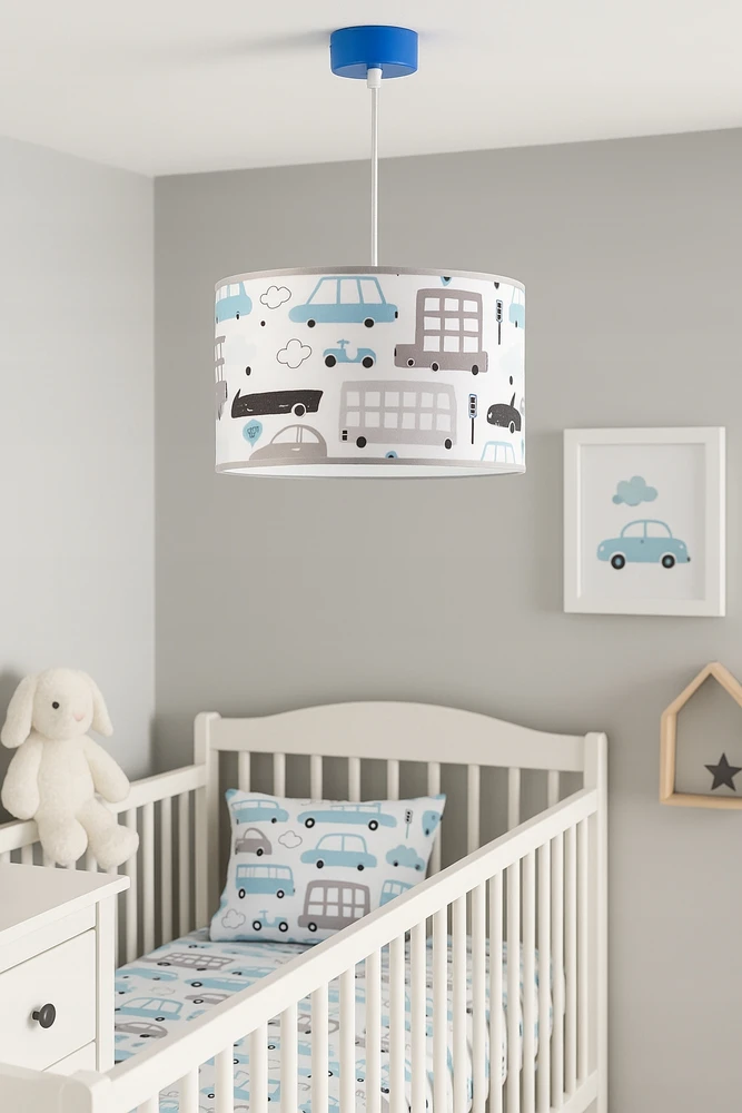 Skylighting LAMPA WISZĄCA ŻYRANDOL SUFITOWA AUTKA NIEBIESKIE LED LAMPY ŻYRANDOLE ABAŻUR